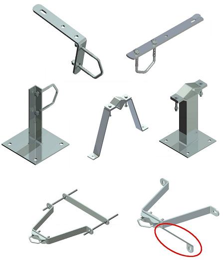 Fabricamos diversos tipos de garras como: • Garras a pared y en escuadra. • Garras de ángulo y en U ...